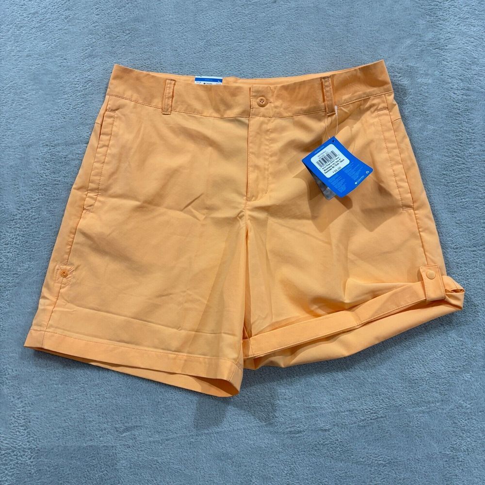 Columbia Shorts Women' 14‎ Orange Omni Shade Sun Protection UPF 50 Sportswear